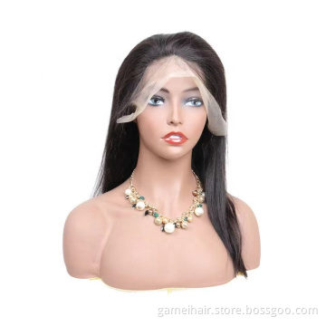 Good Quality Transparent 360 Lace Frontal Wig Raw Mink Brazilian Straight Virgin Human Hair 360 Full Hd Lace Front Wig For Women